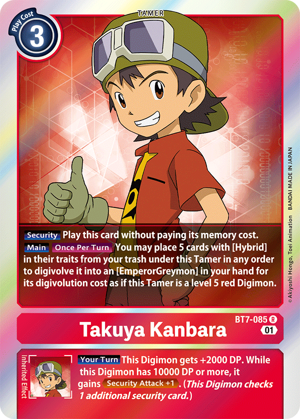 Takuya Kanbara - Next Adventure - Rare - BT7-085 R