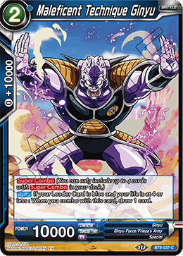 Maleficent Technique Ginyu - Malicious Machinations - Common - BT8-037