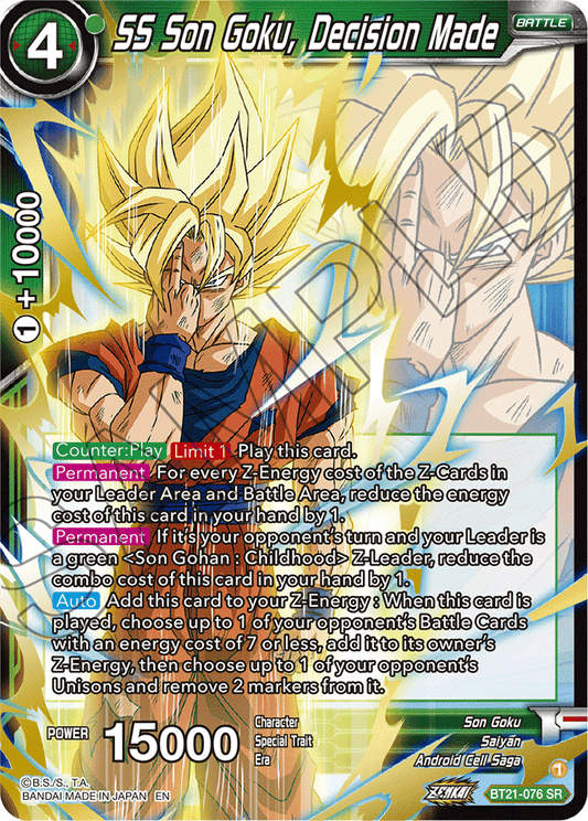 SS Son Goku, Decision Made - Wild Resurgence - Super Rare - BT21-076