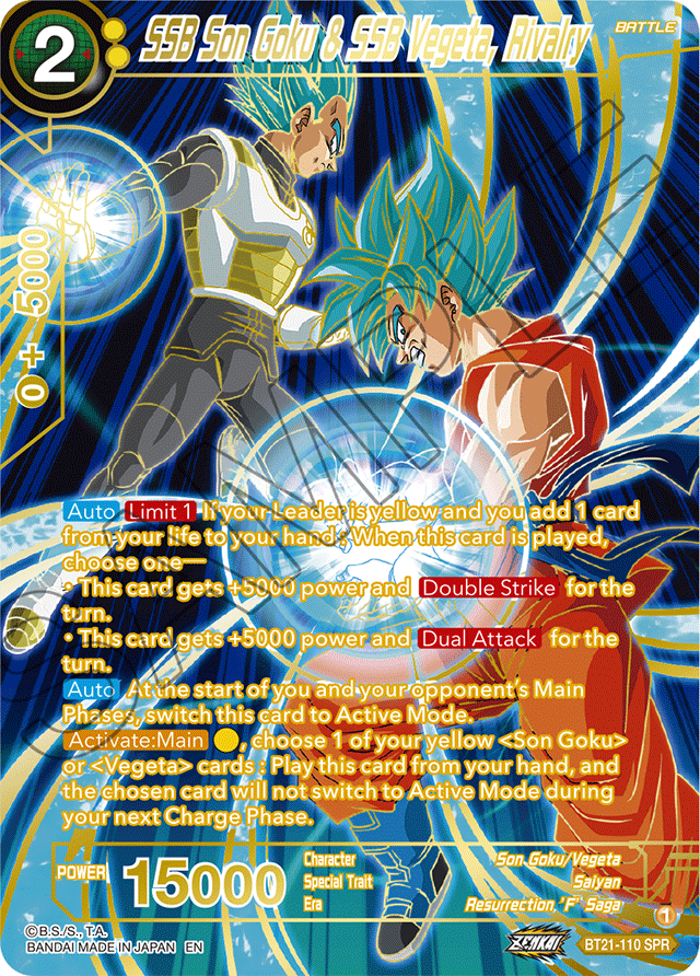 SSB Son Goku & SSB Vegeta, Rivalry (SPR) - Wild Resurgence - Special Rare - BT21-110