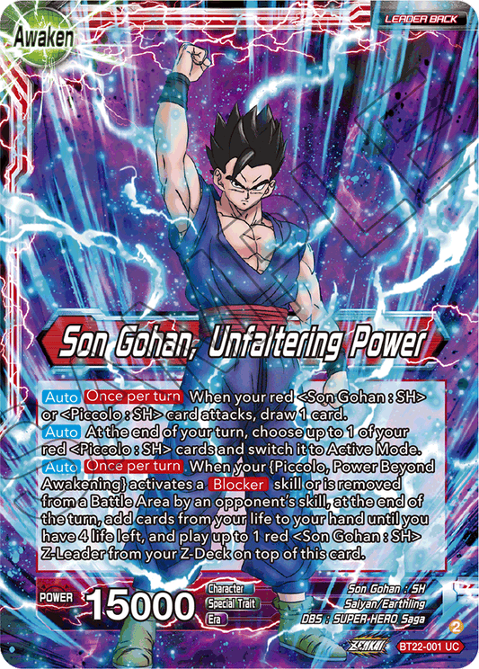 Son Gohan // Son Gohan, Unfaltering Power - Critical Blow - Uncommon - BT22-001