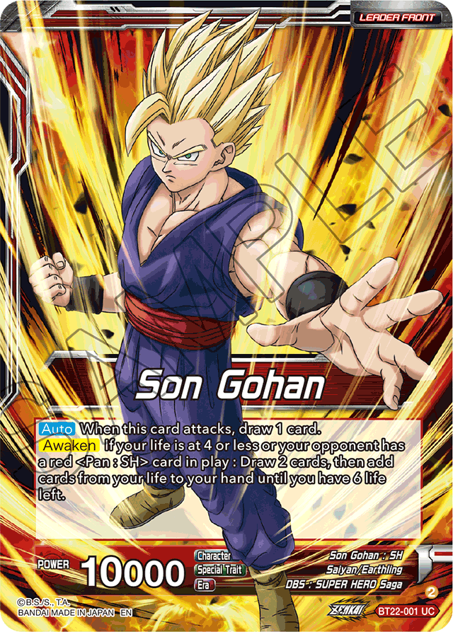Son Gohan // Son Gohan, Unfaltering Power - Critical Blow - Uncommon - BT22-001