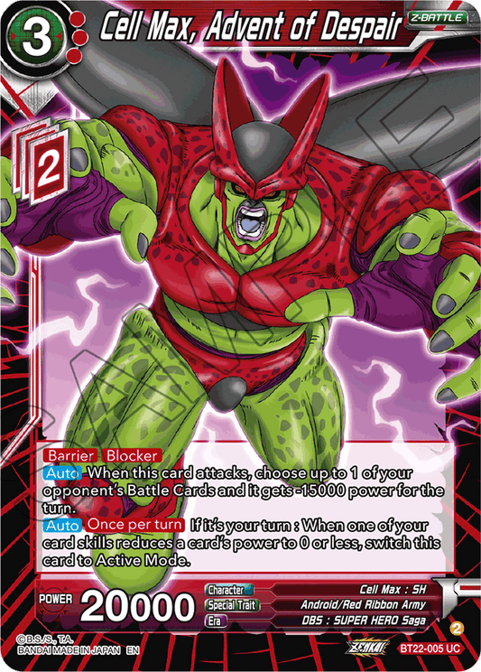 Cell Max, Advent of Despair - Critical Blow - Uncommon - BT22-005