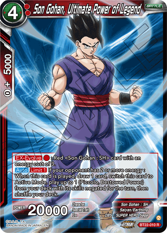 Son Gohan, Ultimate Power of Legend - Critical Blow - Rare - BT22-010