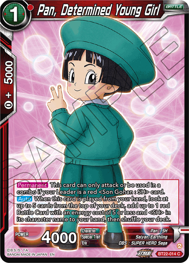 Pan, Determined Young Girl - Critical Blow - Common - BT22-014