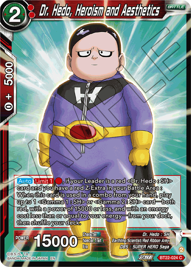 Dr. Hedo, Heroism and Aesthetics - Critical Blow - Common - BT22-024