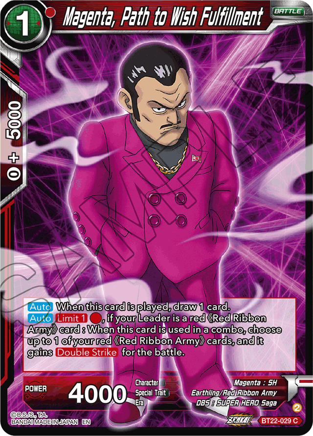 Magenta, Path to Wish Fulfillment - Critical Blow - Common - BT22-029
