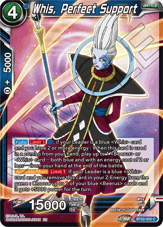Whis, Perfect Support - Critical Blow - Common - BT22-052