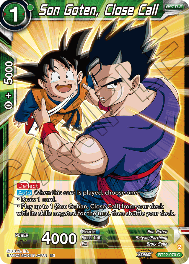Son Goten, Close Call - Critical Blow - Common - BT22-070