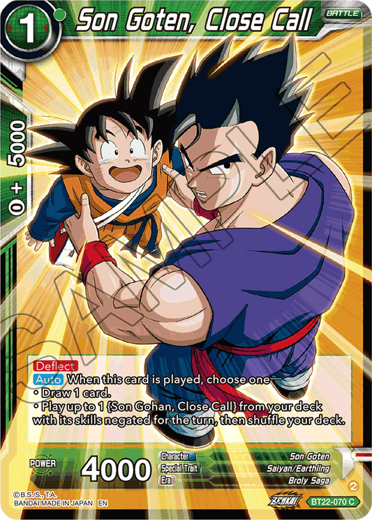 Son Goten, Close Call - Critical Blow - Common - BT22-070