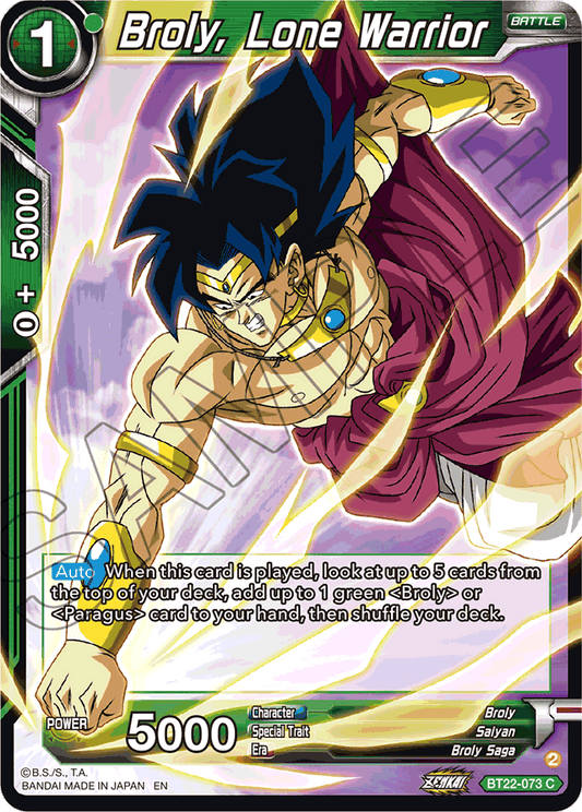 Broly, Lone Warrior - Critical Blow - Common - BT22-073