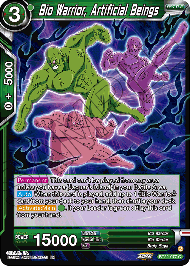 Bio Warrior, Artificial Beings - Critical Blow - Common - BT22-077