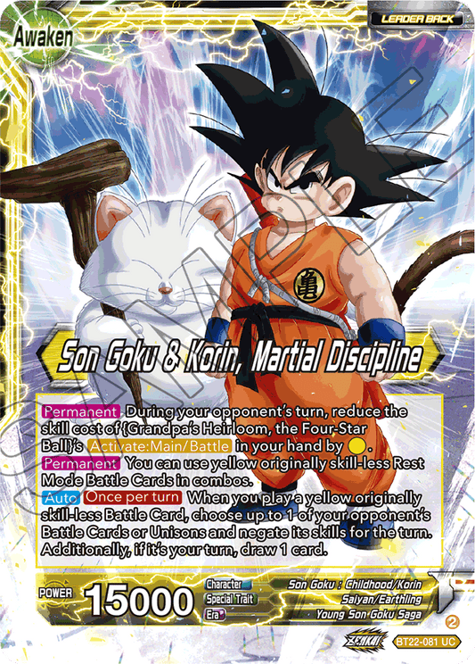 Son Goku // Son Goku & Korin, Martial Discipline - Critical Blow - Uncommon - BT22-081