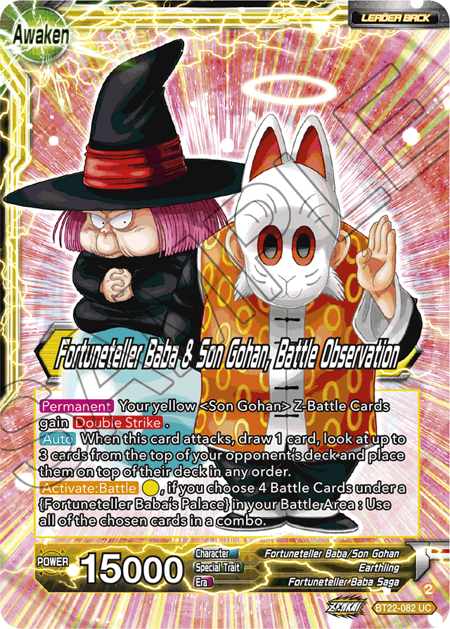 Fortuneteller Baba // Fortuneteller Baba & Son Gohan, Battle Observation - Critical Blow - Uncommon - BT22-082