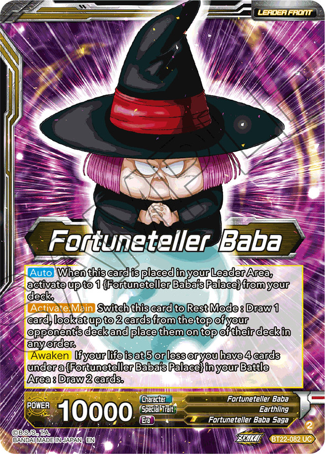 Fortuneteller Baba // Fortuneteller Baba & Son Gohan, Battle Observation - Critical Blow - Uncommon - BT22-082
