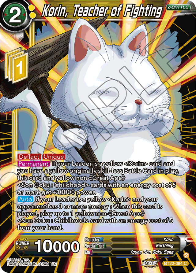 Korin, Teacher of Fighting - Critical Blow - Common - BT22-084