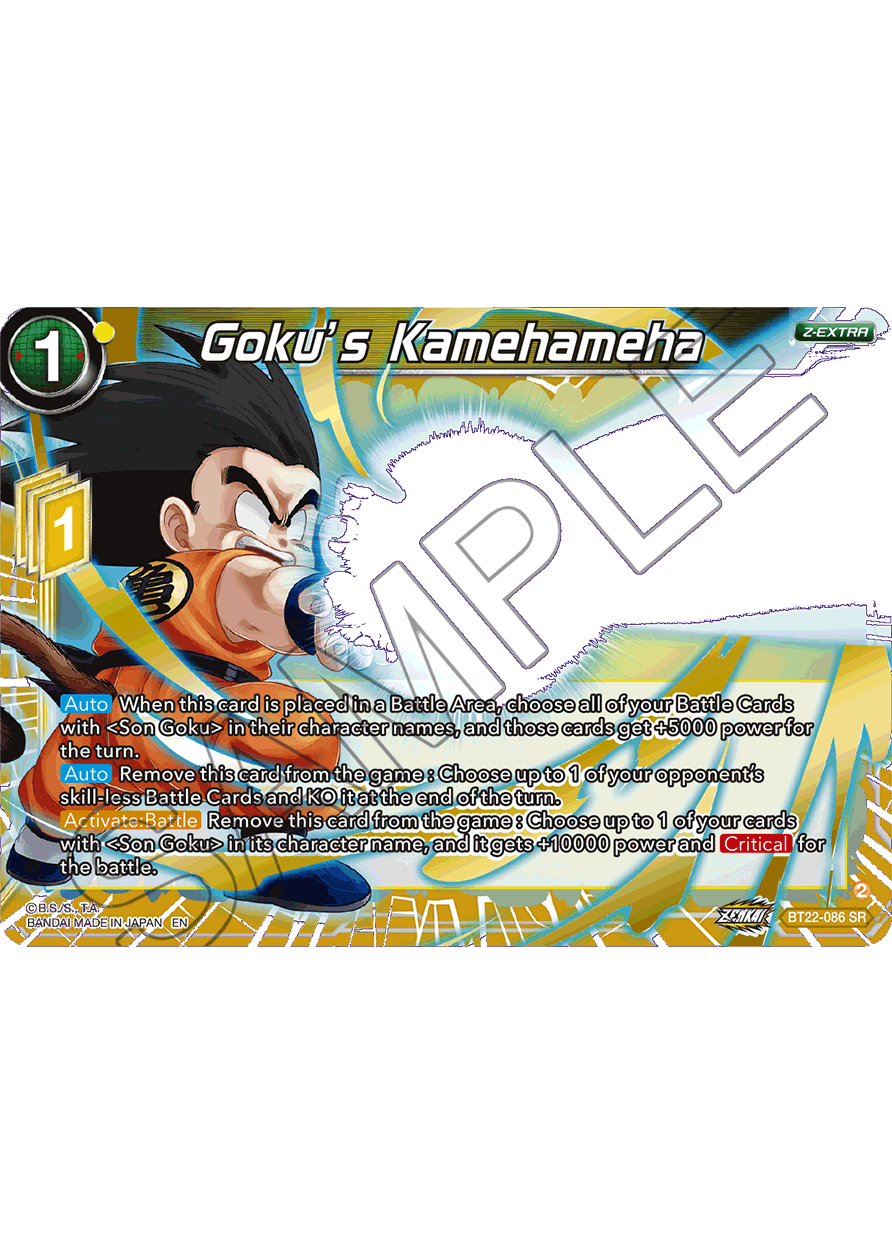 Goku's Kamechameha - Critical Blow - Super Rare - BT22-086