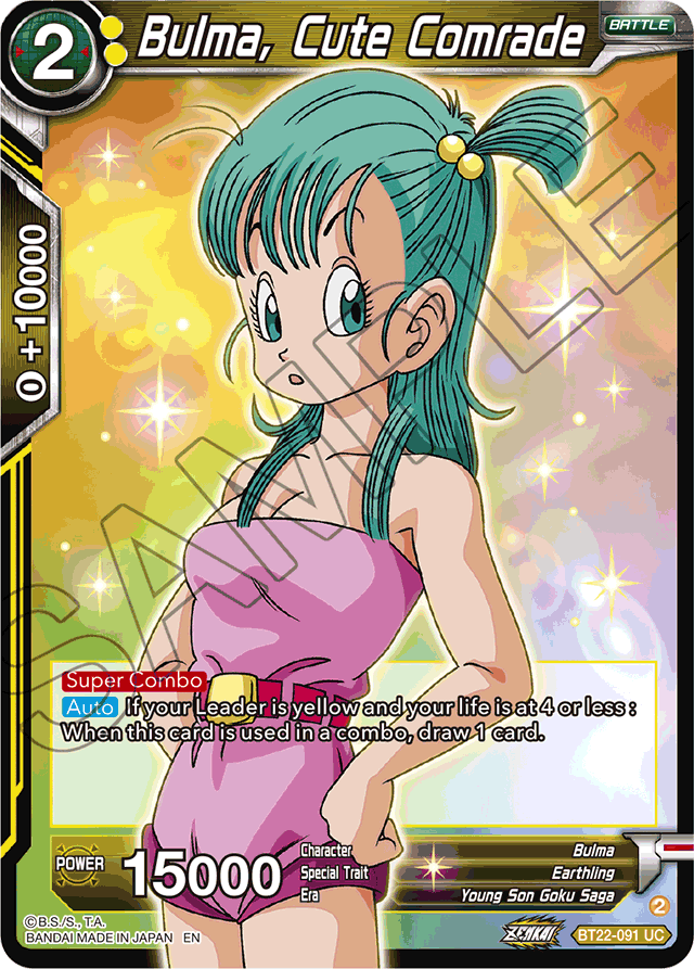Bulma, Cute Comrade - Critical Blow - Uncommon - BT22-091