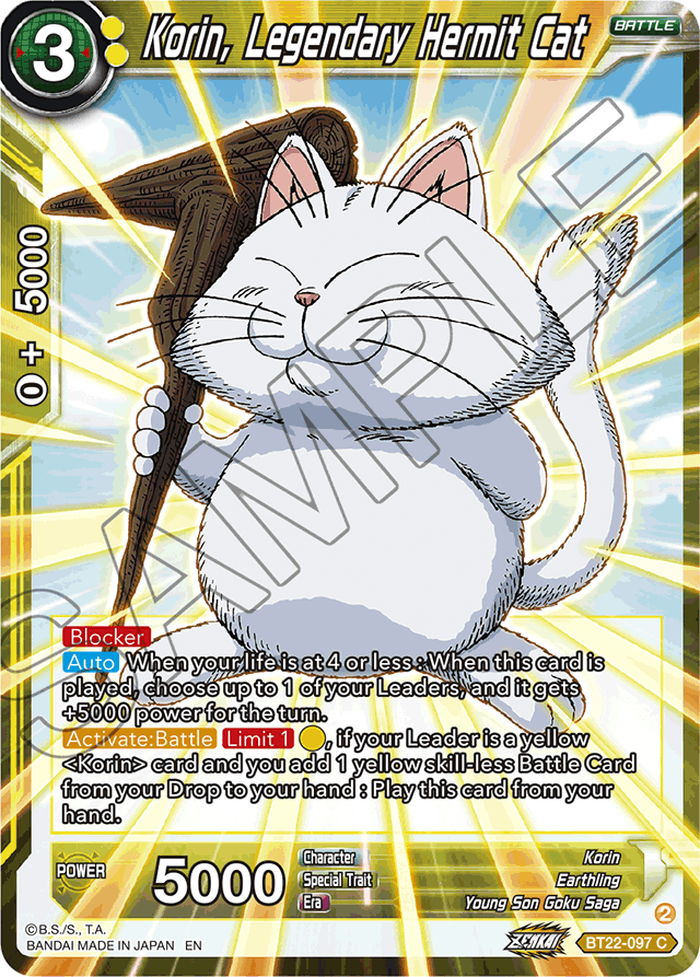 Korin, Legendary Hermit Cat - Critical Blow - Common - BT22-097