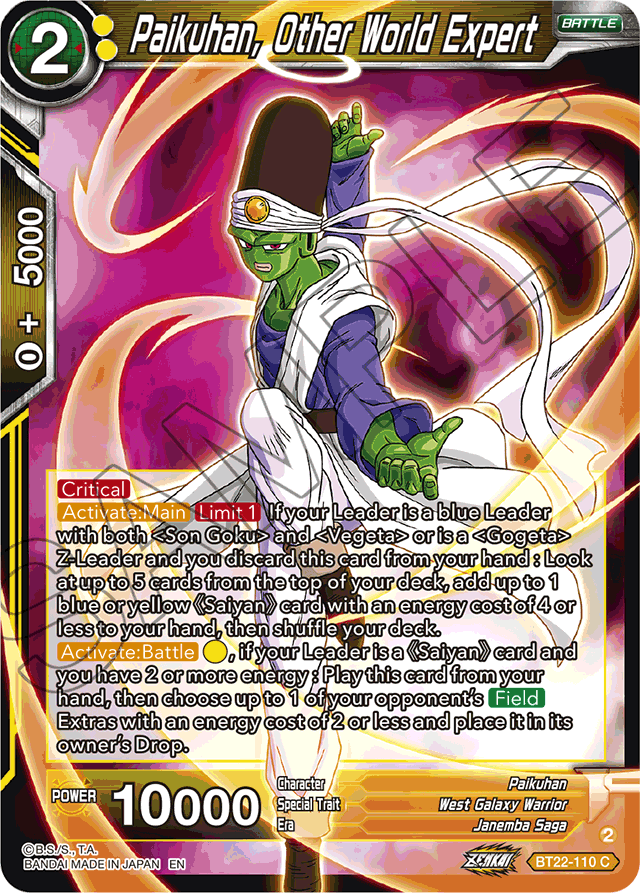 Paikuhan, Other World Expert - Critical Blow - Common - BT22-110
