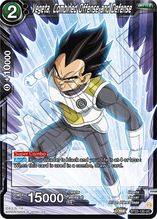 Vegeta, Combined Offense and Defense - Critical Blow - Uncommon - BT22-120