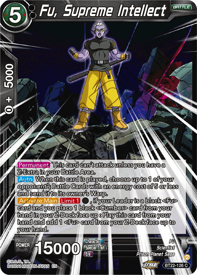 Fu, Supreme Intellect - Critical Blow - Common - BT22-126