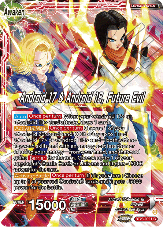 Android 17 & Android 18 // Android 17 & Android 18, Future Evil - Perfect Combination - Uncommon - BT23-002