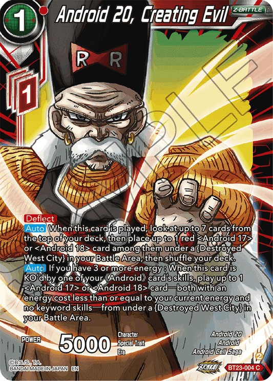 Android 20, Creating Evil - Perfect Combination - Common - BT23-004