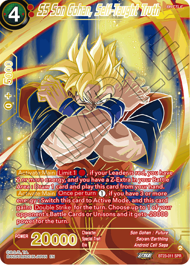 SS Son Gohan, Self-Taught Truth (SPR) - Perfect Combination - Special Rare - BT23-011
