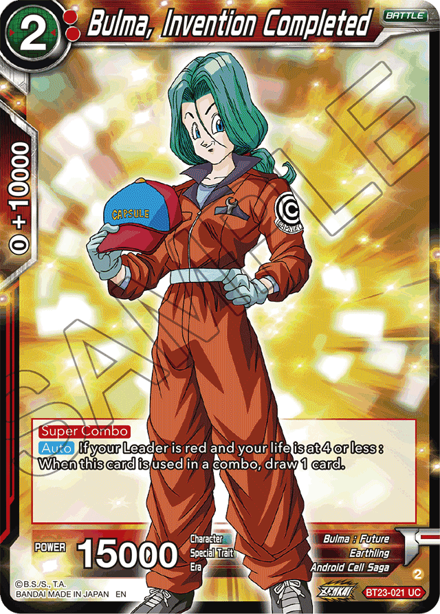 Bulma, Invention Completed - Perfect Combination - Uncommon - BT23-021