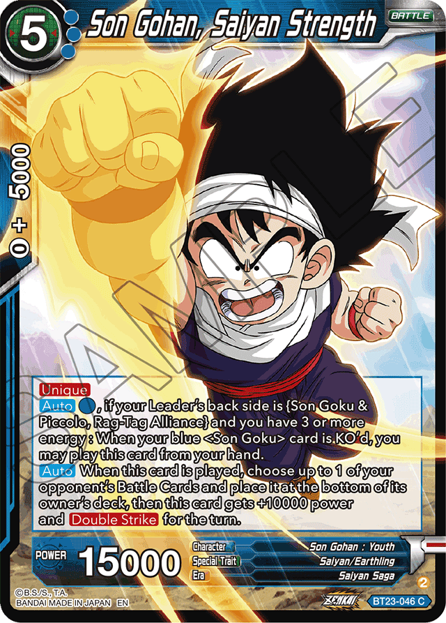 Son Gohan, Saiyan Strength - Perfect Combination - Common - BT23-046
