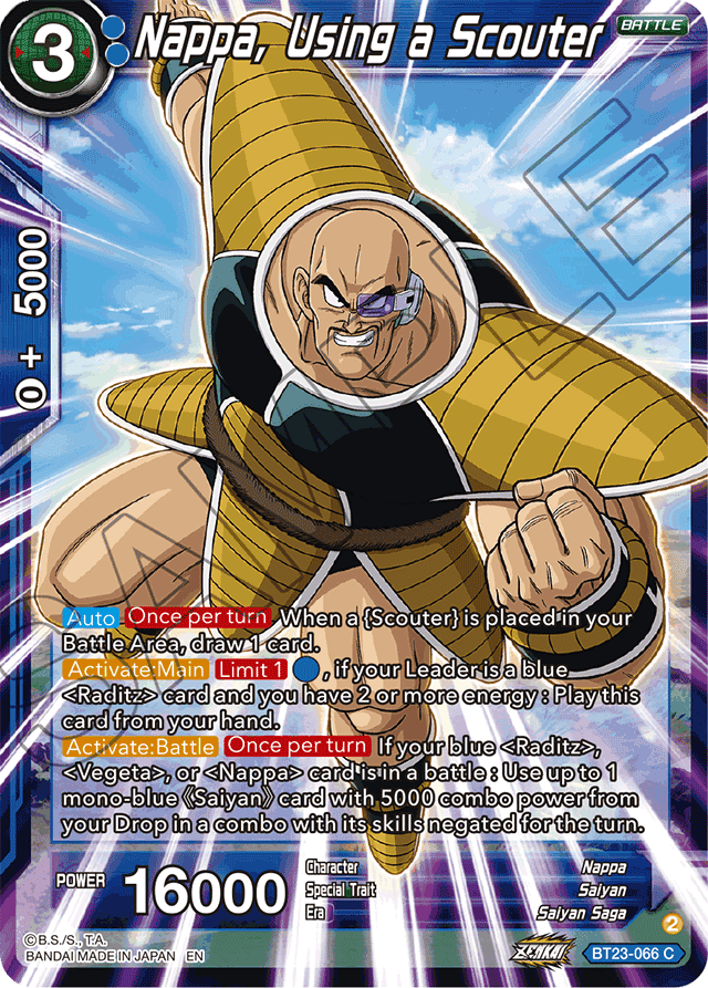 Nappa, Using a Scouter - Perfect Combination - Common - BT23-066