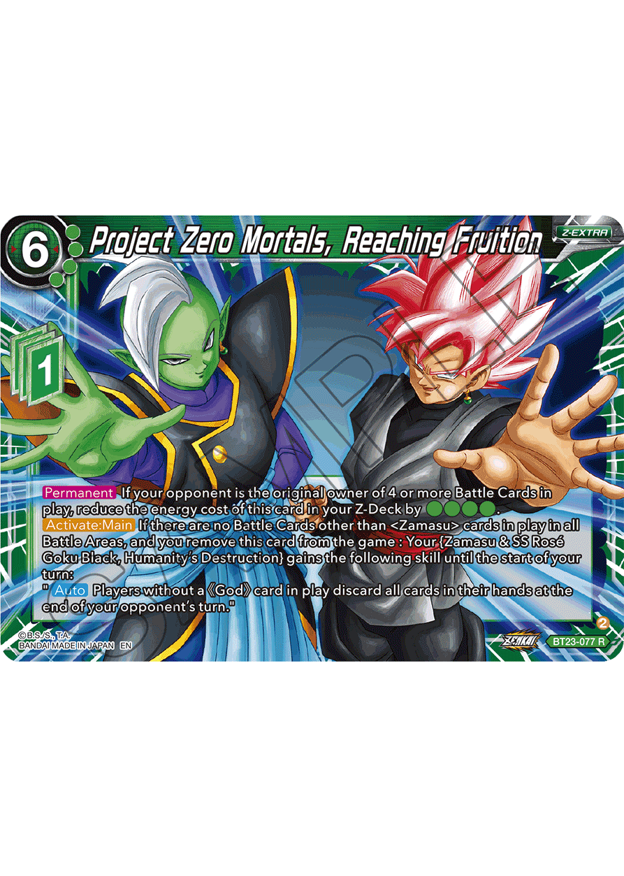 Project Zero Mortals, Reaching Fruition - Perfect Combination - Rare - BT23-077