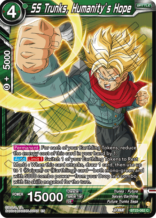SS Trunks, Humanity's Hope - Perfect Combination - Common - BT23-082