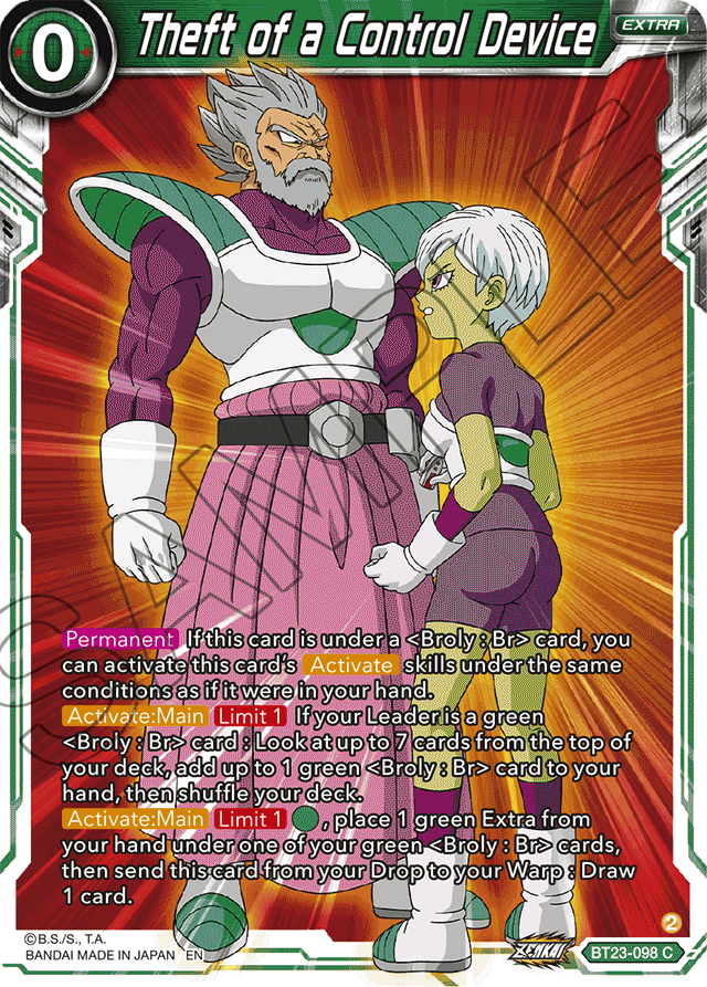 Theft of a Control Device - Perfect Combination - Common - BT23-098