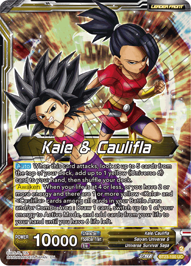 Kale & Caulifla // Kefla, Potara-Fusion Dilemma - Perfect Combination - Uncommon - BT23-100