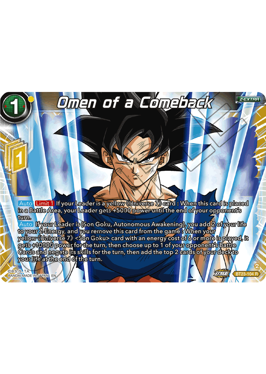 Omen of a Comeback - Perfect Combination - Rare - BT23-104