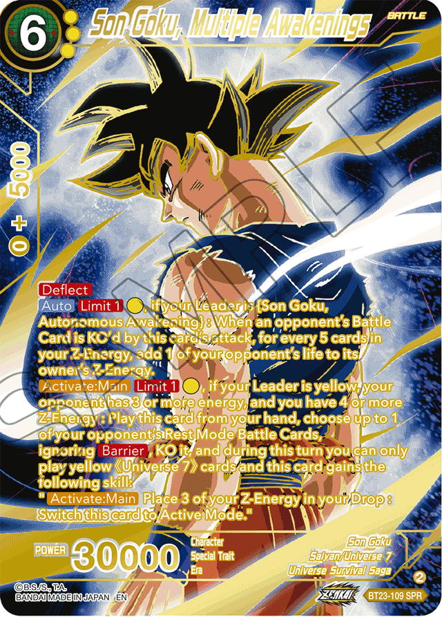Son Goku, Multiple Awakenings (SPR) - Perfect Combination - Special Rare - BT23-109