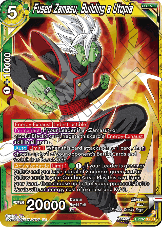 Fused Zamasu, Building a Utopia - Perfect Combination - Super Rare - BT23-136