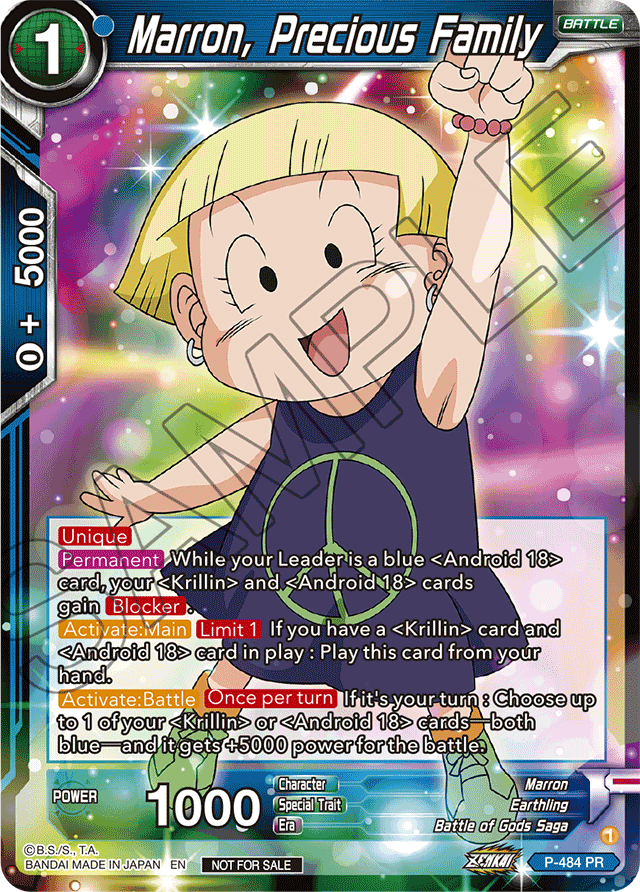 Marron, Precious Family (Zenkai Series Tournament Pack Vol.3) - Tournament Promotion Cards - Promo - P-484