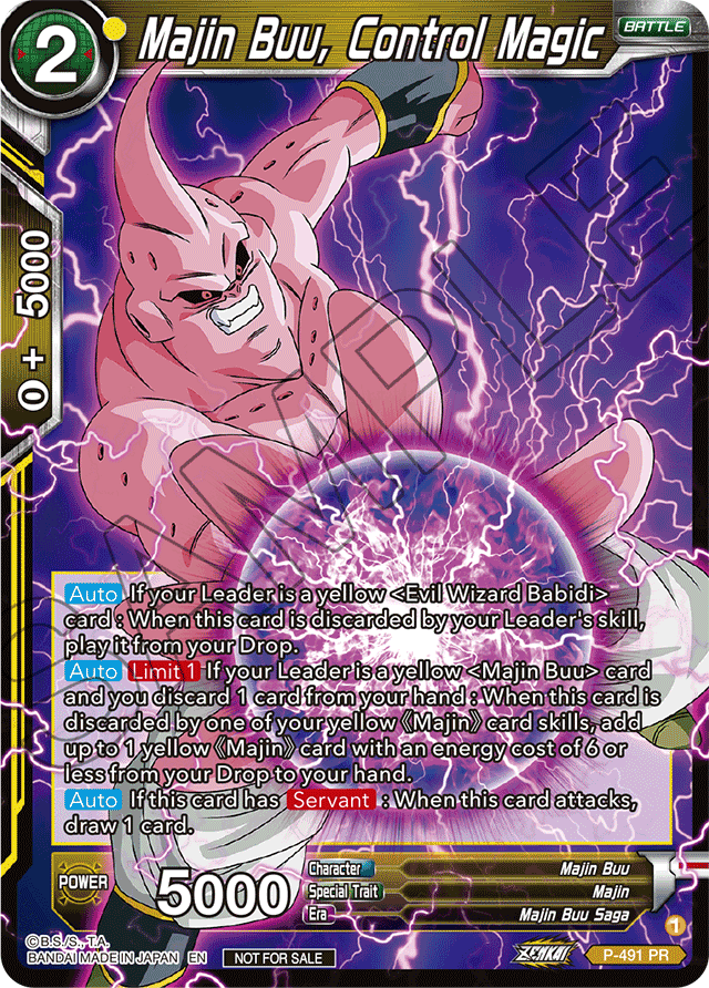 Majin Buu, Control Magic (Zenkai Series Tournament Pack Vol.3) - Tournament Promotion Cards - Promo - P-491