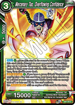 Mercenary Tao, Overflowing Confidence - Battle Evolution Booster - Common - EB1-29
