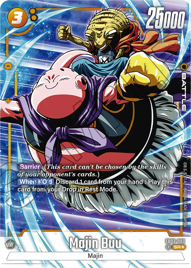 Majin Buu - FB03-093 (Alternate Art) - Raging Roar - Super Rare - FB03-093