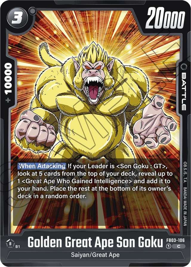 Golden Great Ape Son Goku - Raging Roar - Common - FB03-106