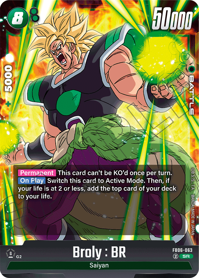 Broly : BR - FB06-063 - Rivals Clash - Super Rare - FB06-063