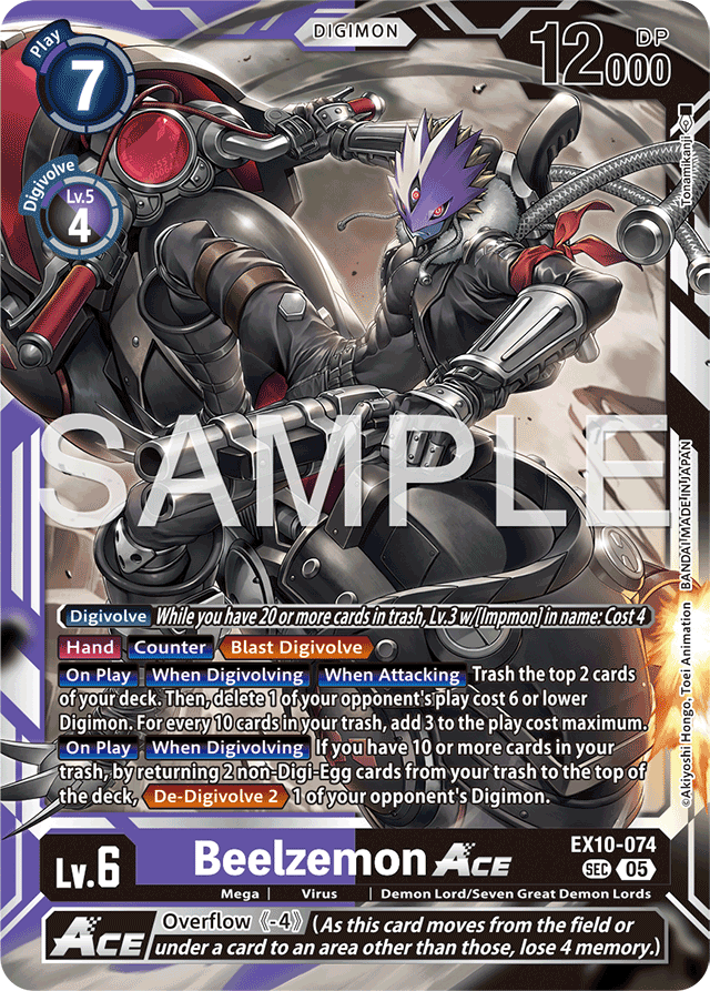 Beelzemon ACE - Sinister Order - Secret Rare - EX10-074 SEC