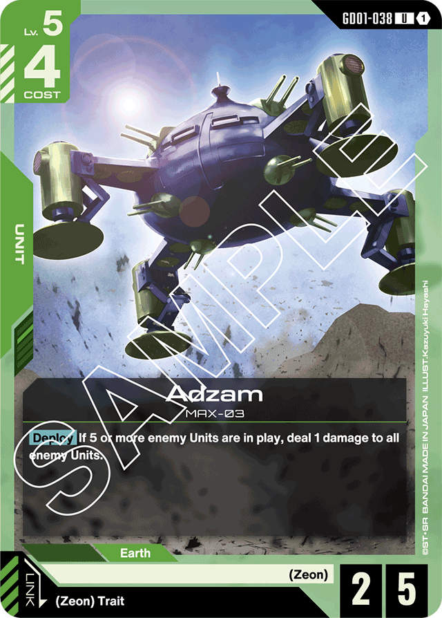 Adzam - Newtype Rising - Uncommon - GD01-038
