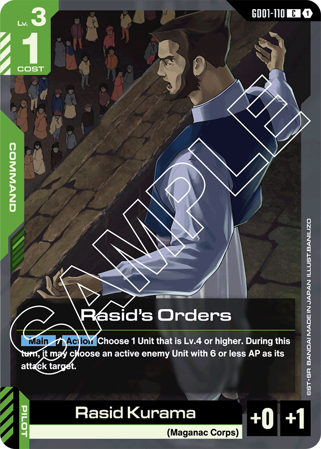 Rasid's Orders - Newtype Rising - Common - GD01-110
