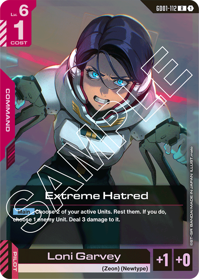 Extreme Hatred - Newtype Rising - Rare - GD01-112