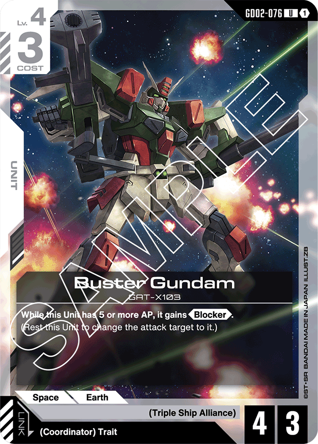 Buster Gundam - Dual Impact - Uncommon - GD02-076
